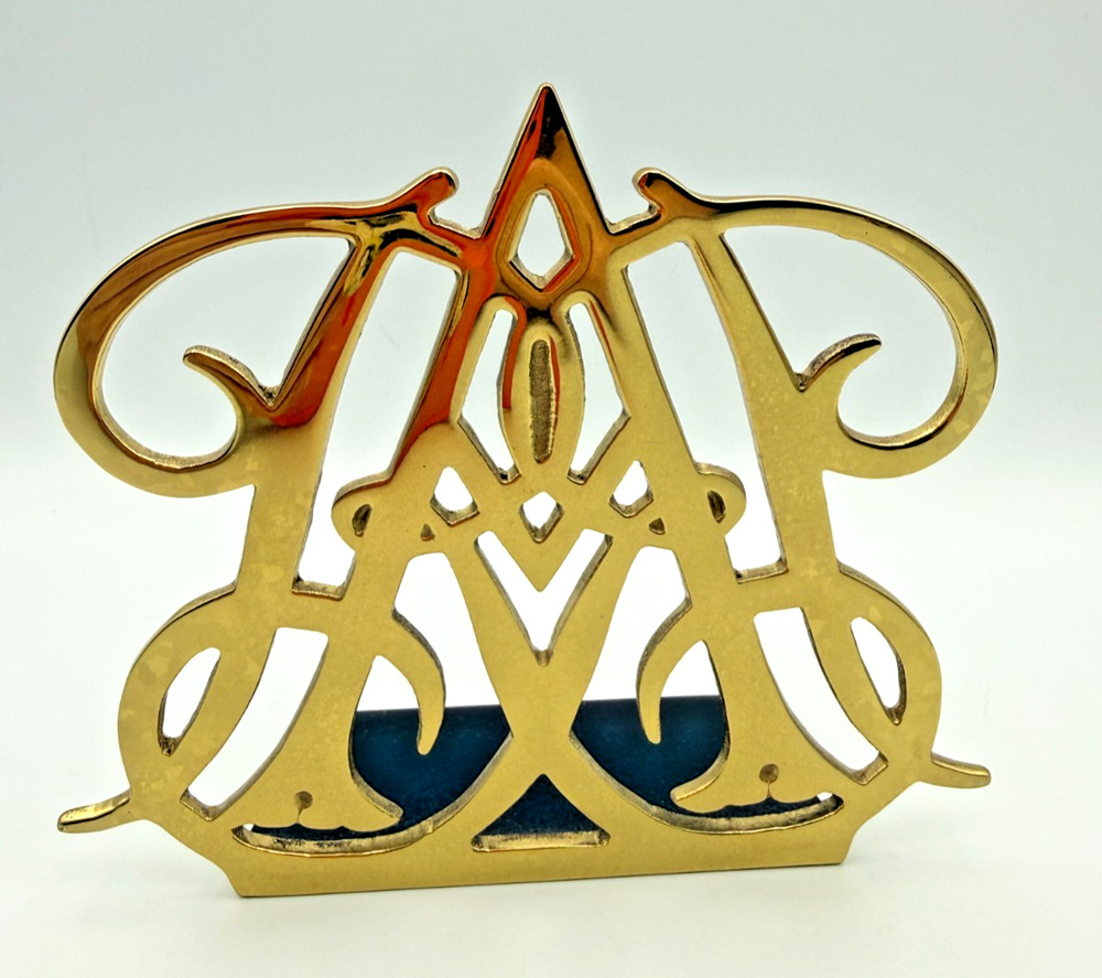 Vtg Virginia Metalcrafters 1977 Colonial Williamsburg Brass Bookend Queen Anne